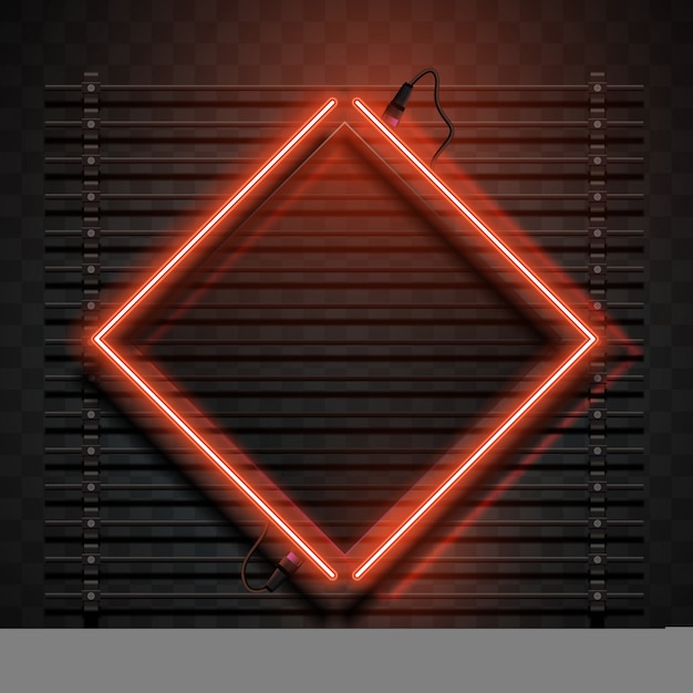 Fondo de neón cuadrado