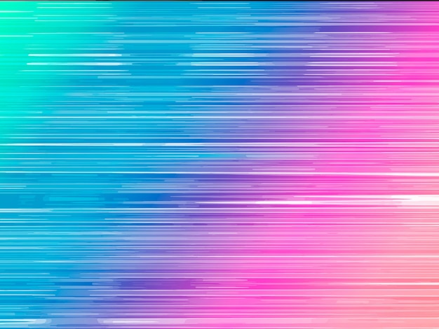 Fondo de neón de líneas de velocidad. Efecto de movimiento de flujo de datos. Ilustración abstracta de vector.