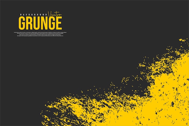 Fondo de neumáticos grunge abstracto vectorial negro y amarillo