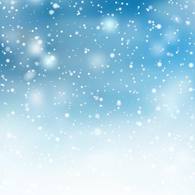 Fondo nevado de Navidad con nieve cayendo copos de nieve lluvia de nieve para las vacaciones de invierno y año nuevo Ilustración vectorial
