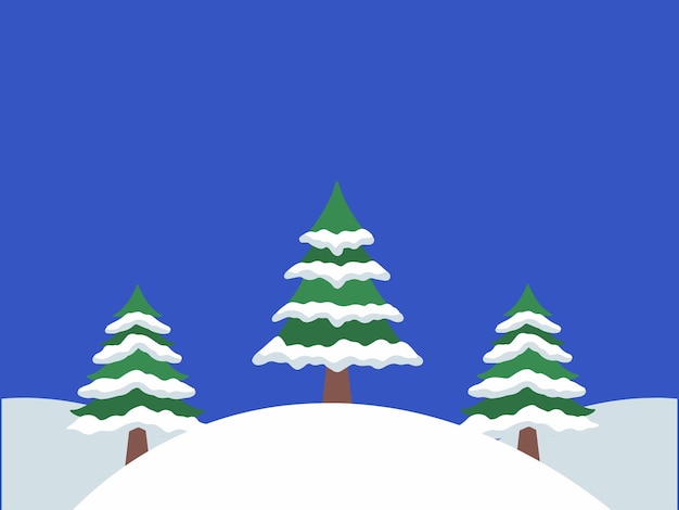 Fondo de nieve con árbol de Navidad
