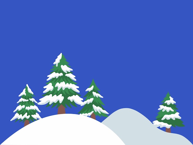 Fondo de nieve con árbol de Navidad