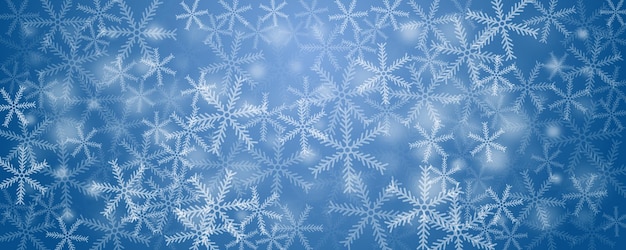 El fondo de la nieve azul de Navidad El fondo de los copos de nieve azules