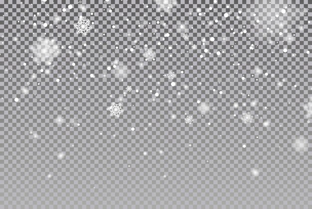 Fondo de nieve cayendo Vector mágico Nochebuena nevadas