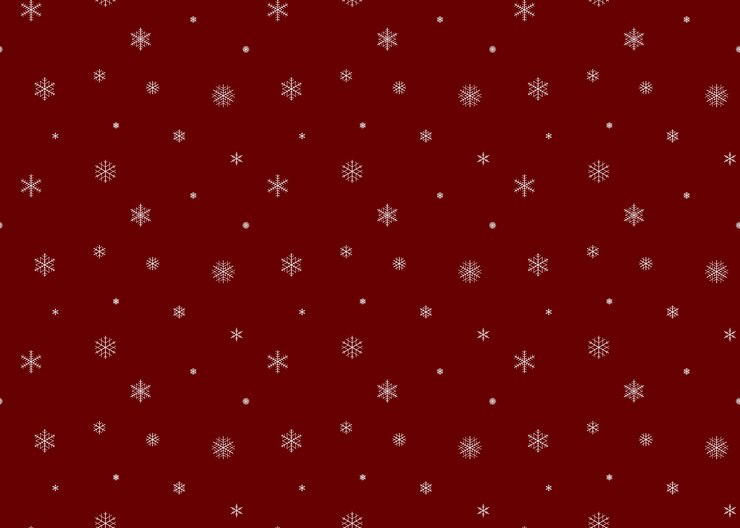 Vector fondo de nieve color rojo. patrón sin fisuras de los copos de nieve.