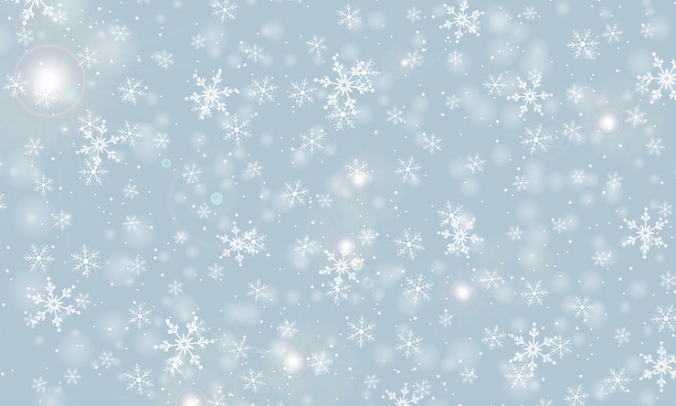 Vector fondo de nieve. nevadas de invierno. copos de nieve blancos en el cielo azul. fondo de navidad. caída de nieve.