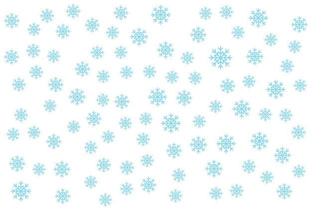 Fondo de nieve Nevadas de invierno Copos de nieve blancos en el cielo azul Fondo de Navidad Nieve que cae