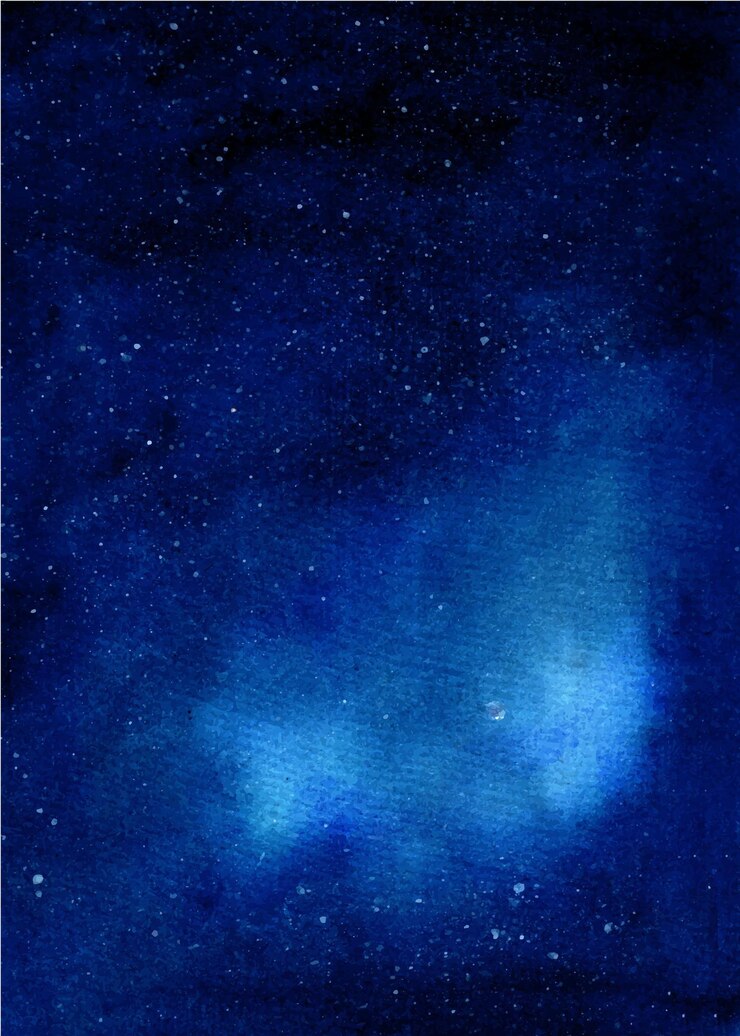 Vector fondo de noche estrellada galaxia acuarela