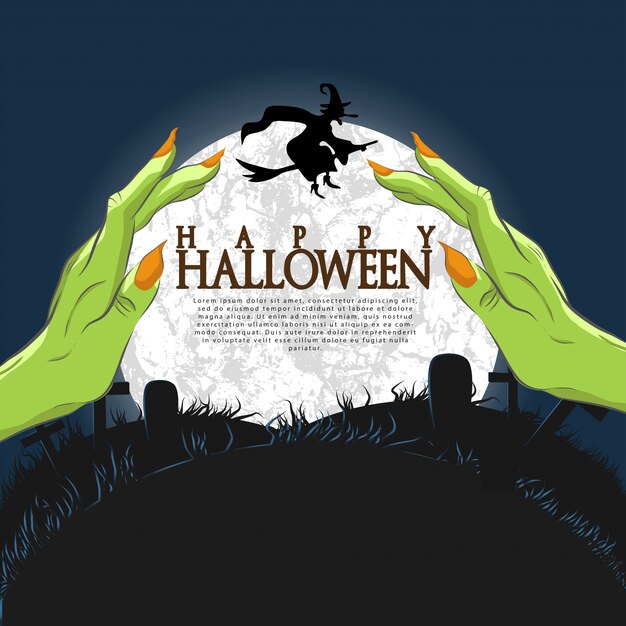 Vector fondo de la noche de halloween