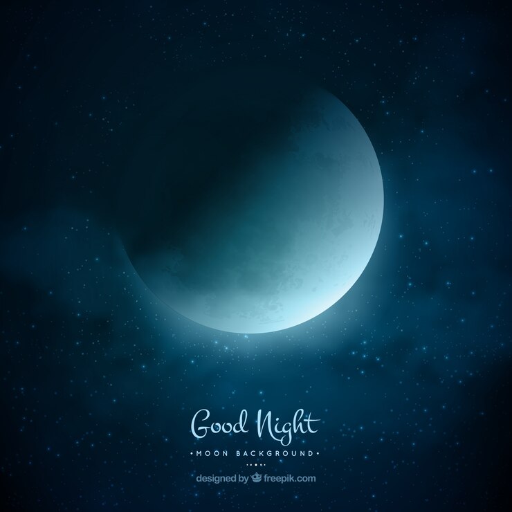 Vector fondo nocturno de luna 