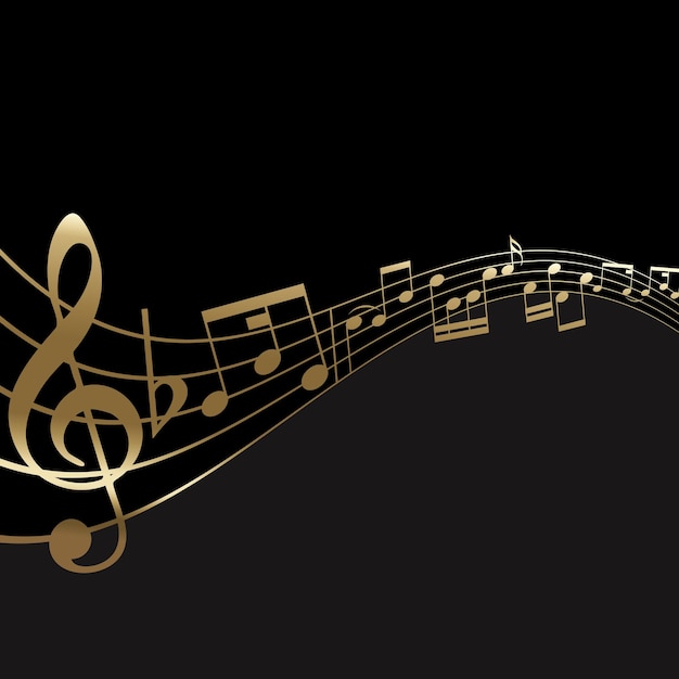 Fondo de notas de música abstracta