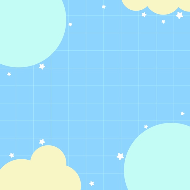 Fondo con nubes y estrellas Vector