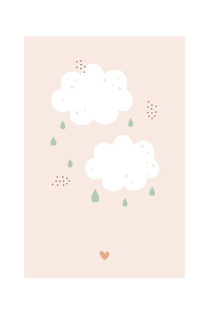 El fondo de las nubes infantiles