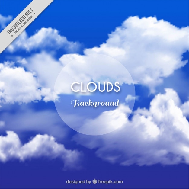 Vector fondo de nubes realistas