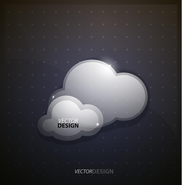 Vector fondo de nubes tecno