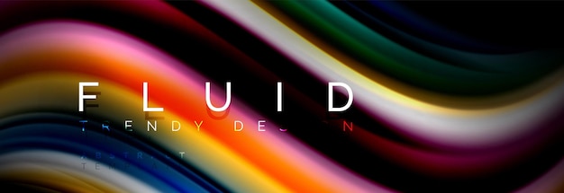 Fondo o patrón de línea de onda fluida Tecnología geométrica fondo abstracto Efecto de movimiento