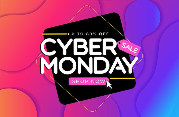 Fondo de oferta especial de venta Cyber Monday de tecnología moderna abstracta. Ilustración vectorial EPS10