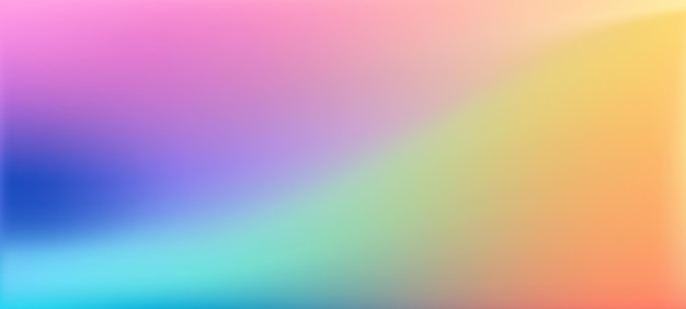 Fondo de ombre arco iris con patrón de gradiente brillante abstracto iridescente rosa azul amarillo y