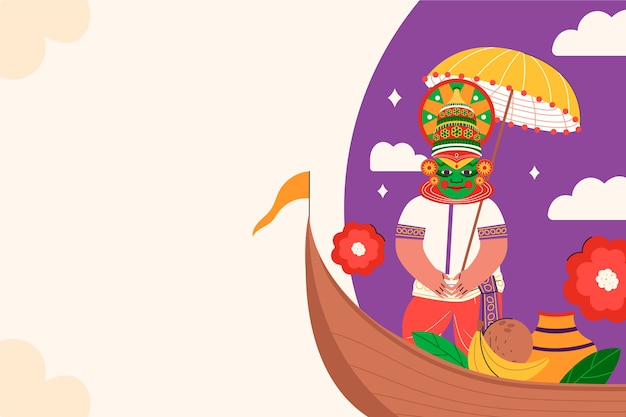 El fondo de onam plano