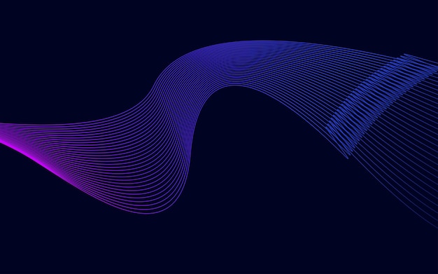 Fondo de onda abstracta de vector Fondo de ondas azules