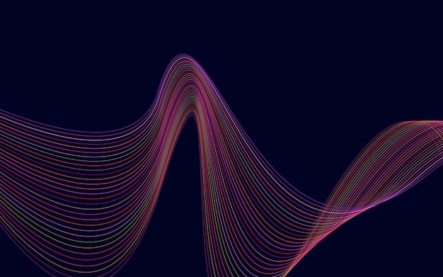 Fondo de onda abstracta de vector Fondo de ondas rojas