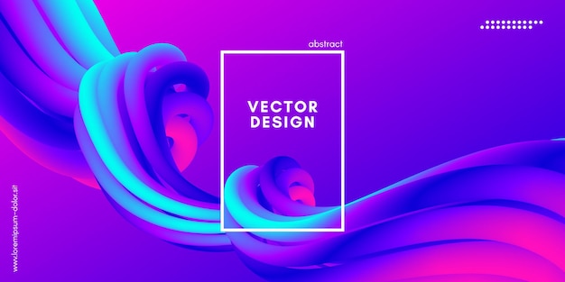 Vector fondo de onda abstracto con forma de líquido dinámico