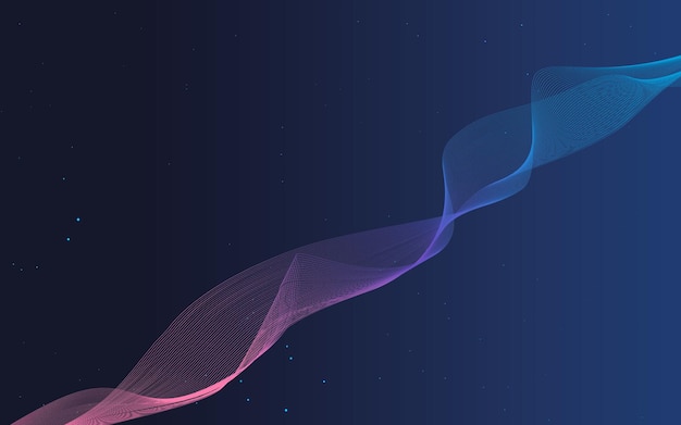Un fondo de onda azul y rosa con un fondo azul.