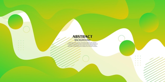 Fondo de onda de colores abstractos con color sólido verde en el fondo Vector Eps10