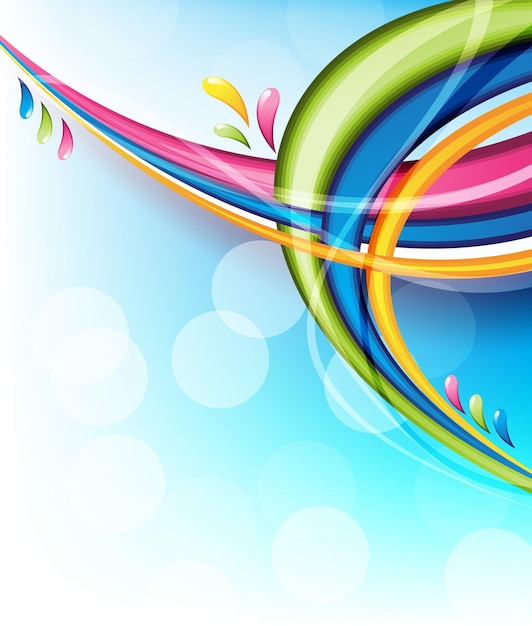 Fondo de onda colorida abstracta de vector libre