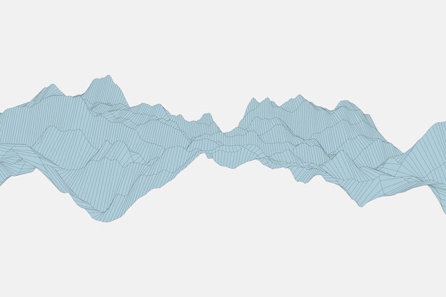 Fondo de onda geométrica de estructura metálica en estilo tecnológico