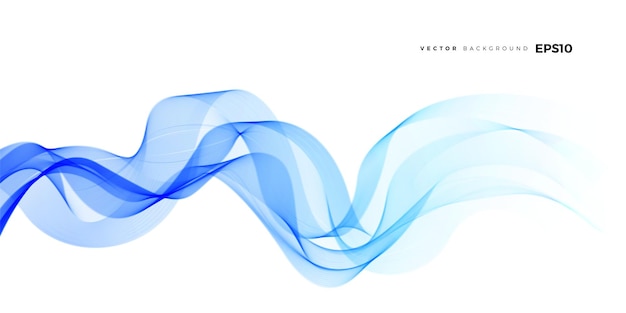 Fondo de onda de línea azul abstracta