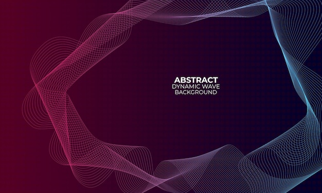 Fondo de onda de línea geométrica abstracta