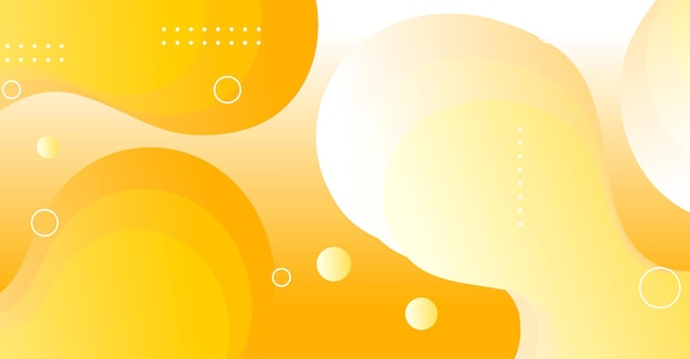 Fondo de onda líquida abstracta con fondo de color de gradiente amarillo y blanco
