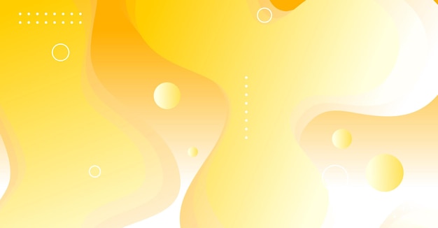 Fondo de onda líquida abstracta con fondo de color de gradiente amarillo y blanco