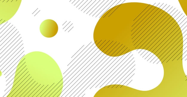 Fondo de onda líquida abstracta con fondo de color de gradiente amarillo y blanco