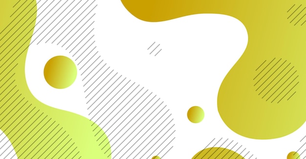 Fondo de onda líquida abstracta con fondo de color de gradiente amarillo y blanco