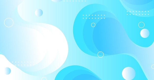 Fondo de onda líquida abstracta con fondo de color gradiente azul y blanco