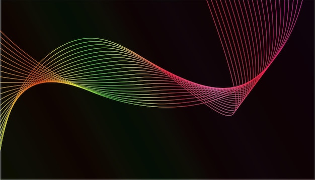 fondo de onda moderno gradiente abstracto arco iris