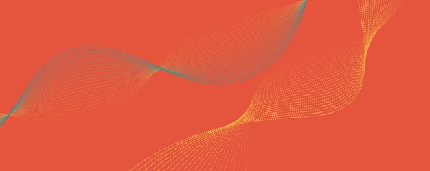 Fondo de onda naranja abstracta
