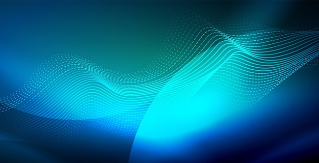 Fondo de onda de neón