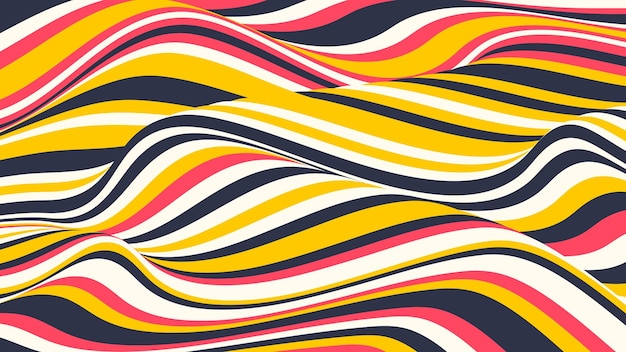Fondo de onda ondulada abstracta Líneas de colores con efecto de textura