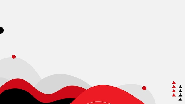 Fondo de onda roja abstracto con acentos geométricos y espacio de copia