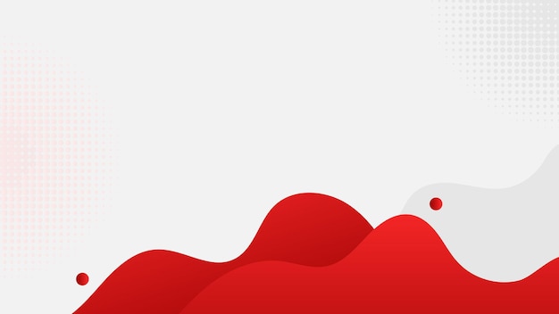 Fondo de onda roja abstracto con acentos geométricos y espacio de copia