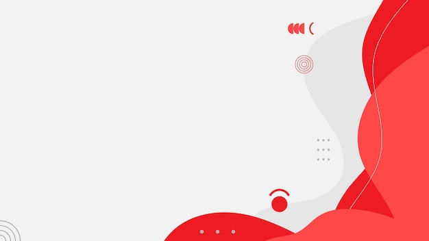 Fondo de onda roja abstracto con acentos geométricos y espacio de copia
