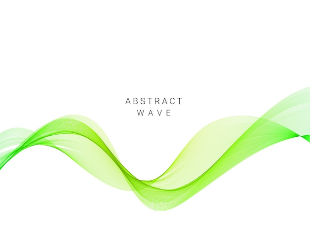 Fondo de onda verde abstractamente elegante y suave