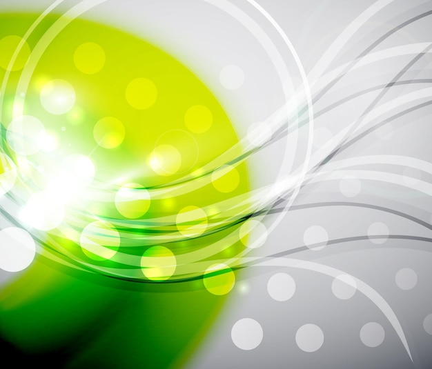Fondo de ondas abstractas de color verde