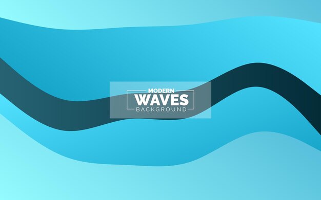Fondo de ondas abstractas Composición de formas dinámicas Ilustración vectorial