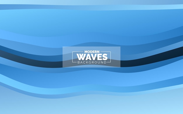 Fondo de ondas abstractas Composición de formas dinámicas Ilustración vectorial