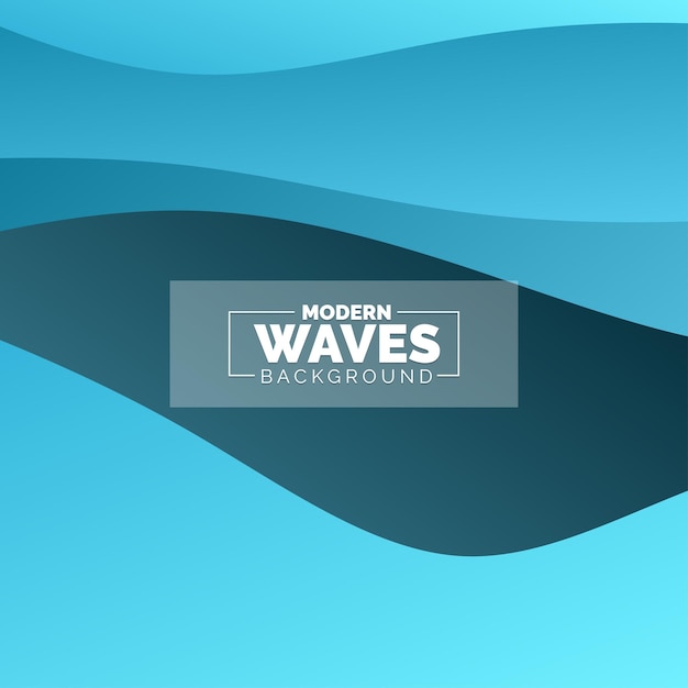 Fondo de ondas abstractas Composición de formas dinámicas Ilustración vectorial