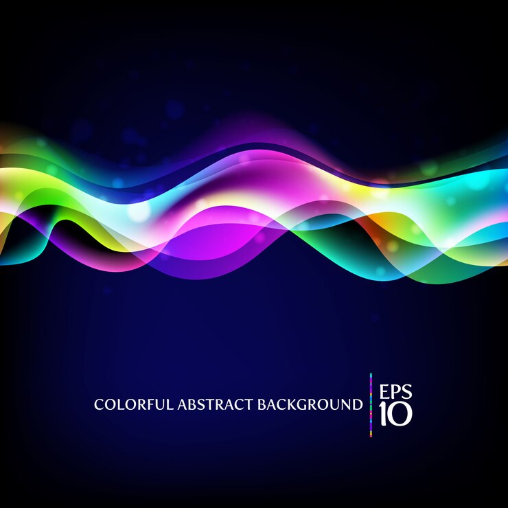 Vector fondo - ondas abstractas multicolores.